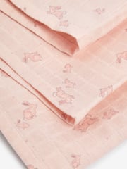 Pink Rabbit Baby Muslin Cloths 4 Packs - Image 6 of 6