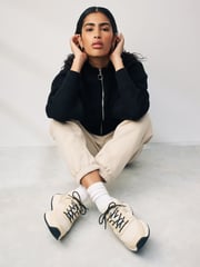 Neutral Forever Comfort Stitch Detail Chunky Trainers - Image 1 of 9
