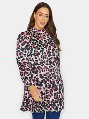 M&Co Pink High Neck Tie Tunic - Image 1 of 5