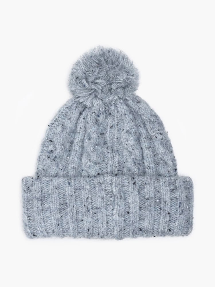 Levi's® Light Grey Back Patch Pom Beanie - Image 2 of 2