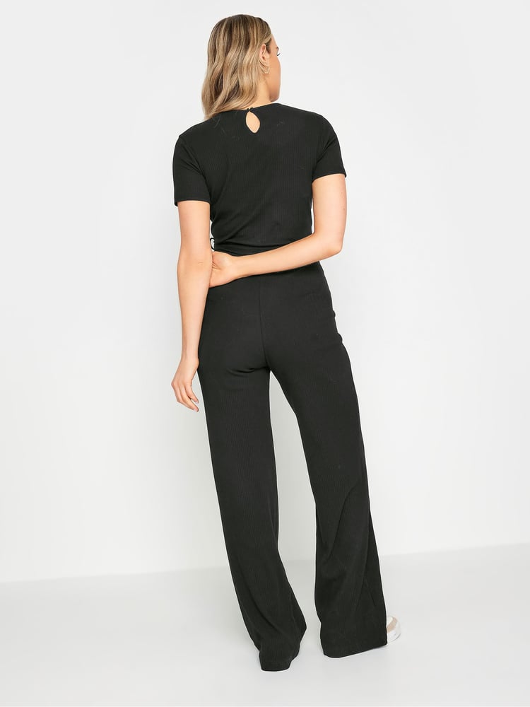 Long Tall Sally Black Maternity Ribbed Jumpsuit - Image 2 of 5