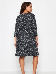 M&Co Black/White Pocket Swing Dress - Image 3 of 4