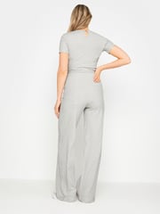 Long Tall Sally Grey Maternity Ribbed Jumpsuit - Image 2 of 5