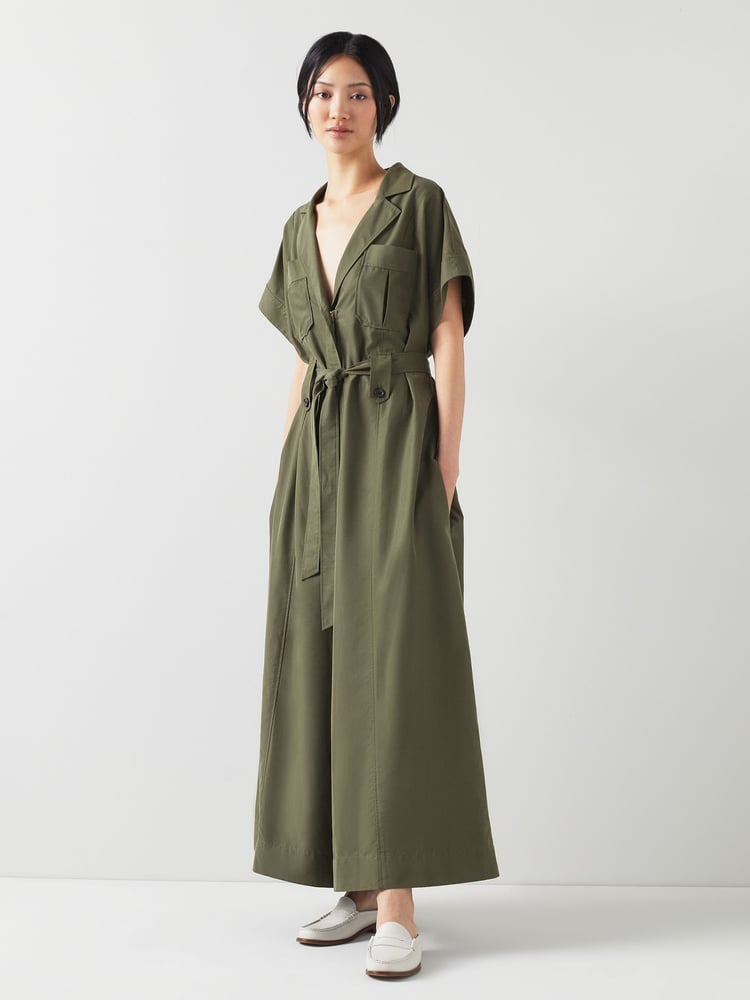 LK Bennett Modal-Tencel Blend Wide Leg Jumpsuit - Image 1 of 4