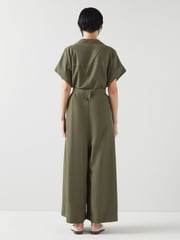 LK Bennett Modal-Tencel Blend Wide Leg Jumpsuit - Image 2 of 4