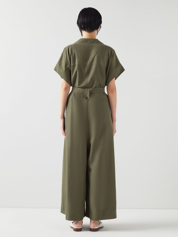LK Bennett Modal-Tencel Blend Wide Leg Jumpsuit - Image 2 of 4