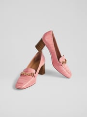 LK Bennett Johanna Crinkle Patent Leather Snaffle Courts - Image 3 of 3