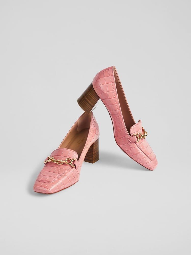 LK Bennett Johanna Crinkle Patent Leather Snaffle Courts - Image 3 of 3
