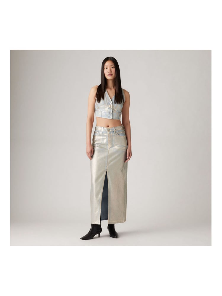 Levi's® Optical Illusion Ankle Column 100% Cotton Skirt - Image 1 of 8