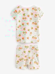 Orange/White Peach Short Pyjamas 3 Pack (9mths-12yrs) - Image 6 of 7