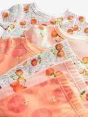 Orange/White Peach Short Pyjamas 3 Pack (9mths-12yrs) - Image 7 of 7