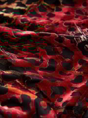 Red Devoree Long Sleeve Belted Sequin Mini Dress - Image 6 of 6