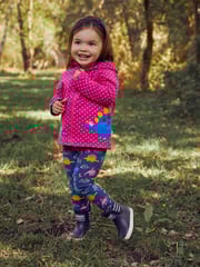 JoJo Maman Bébé Navy Blue Dino & Cobalt Blue Girls' 2-Pack Leggings - Image 4 of 5