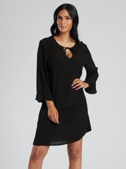 South Beach Black Crinkle Viscose Pull Over Beach Tunic - Image 1 of 6