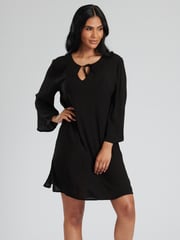 South Beach Black Crinkle Viscose Pull Over Beach Tunic - Image 3 of 6