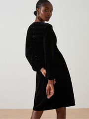 FatFace Black Annie Velvet Dress - Image 2 of 6