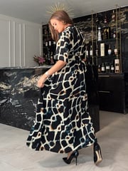 Girl In Mind Black Piper Wrap Maxi Dress - Image 2 of 4
