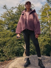 Rose Pink Teddy Borg Jacket - Image 2 of 9