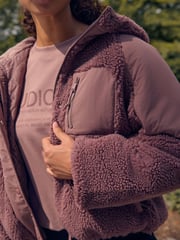 Rose Pink Teddy Borg Jacket - Image 6 of 9
