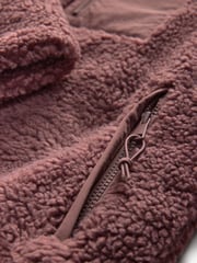 Rose Pink Teddy Borg Jacket - Image 9 of 9