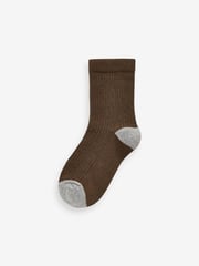 Multicolour Block Cotton Rich Fine Rib Socks 7 Pack - Image 3 of 8
