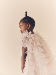 Shell Pink Sparkle Ruffle Mesh Dress (3mths-8yrs) - Image 3 of 6