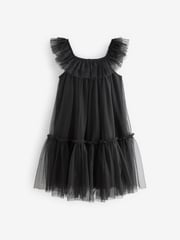 Black Mesh Party Dress (3-16yrs) - Image 3 of 8