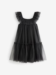 Black Mesh Party Dress (3-16yrs) - Image 4 of 8
