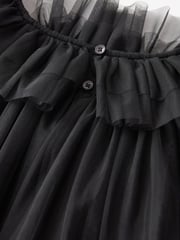 Black Mesh Party Dress (3-16yrs) - Image 8 of 8