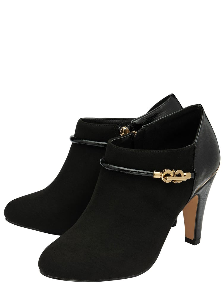 Lotus Black Zip-Up Shoe Boots - Image 2 of 4
