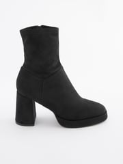 Black Forever Comfort® Platform Sock Ankle Boots - Image 4 of 7