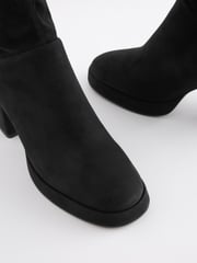 Black Forever Comfort® Platform Sock Ankle Boots - Image 6 of 7