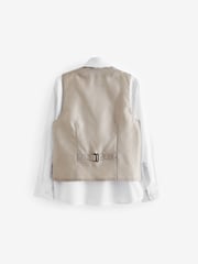 Ecru / Taupe Waistcoat Set (12mths-16yrs) - Image 3 of 5