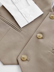 Ecru / Taupe Waistcoat Set (12mths-16yrs) - Image 5 of 5