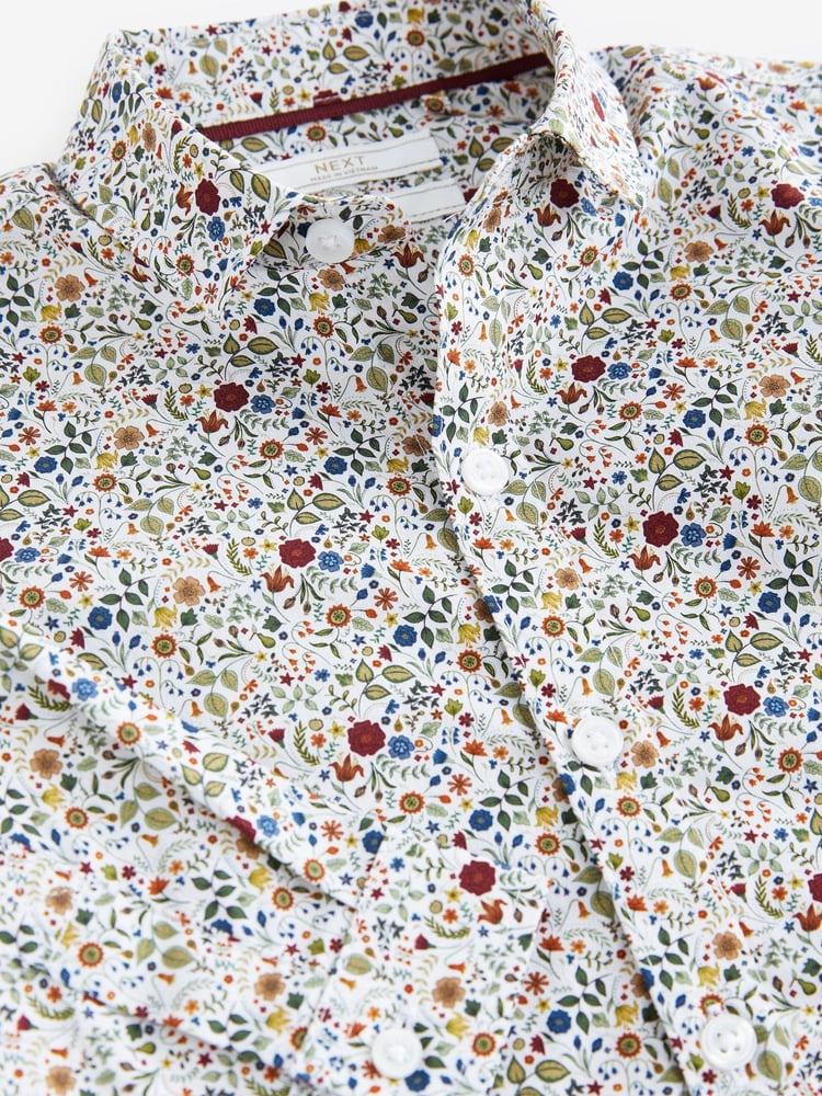 Pink Smart Floral Print Shirt (3mths-7yrs) - Image 7 of 7