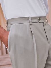 Cement Grey Relaxed Fit Motionflex Stretch Suit Trousers - Image 3 of 7