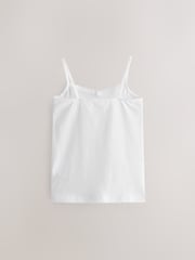 White 5 Pack Lace Trim Cami Vest (1.5-16yrs) - Image 3 of 4