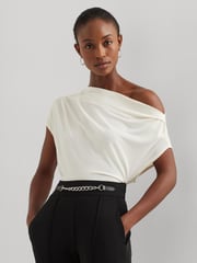 Lauren Ralph Lauren Cream Arlaine Short Sleeve Pullover Polo Shirt - Image 1 of 8