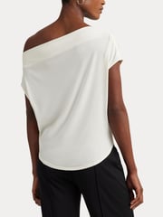 Lauren Ralph Lauren Cream Arlaine Short Sleeve Pullover Polo Shirt - Image 4 of 8