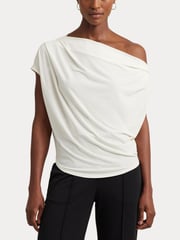 Lauren Ralph Lauren Cream Arlaine Short Sleeve Pullover Polo Shirt - Image 6 of 8