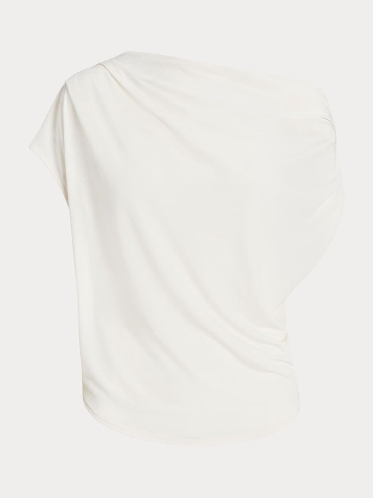 Lauren Ralph Lauren Cream Arlaine Short Sleeve Pullover Polo Shirt - Image 8 of 8