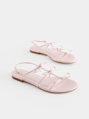 Pale Pink Regular/Wide Fit Forever Comfort ® Bow Slingback Sandals - Image 5 of 10
