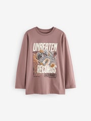 Blue Dino Graphic 100% Cotton Long Sleeve T-Shirts 3 Pack (3-16yrs) - Image 2 of 6