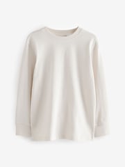Purple/Blue/Cream/Stone Long Sleeve Cosy T-Shirts 4 Pack (3-16yrs) - Image 5 of 8
