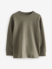 Purple/Blue/Cream/Stone Long Sleeve Cosy T-Shirts 4 Pack (3-16yrs) - Image 6 of 8