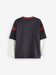 Red/Blue/White Varsity Graphic Long Sleeve T-Shirts 3 Pack (3-16yrs) - Image 3 of 6