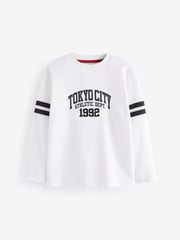 Red/Blue/White Varsity Graphic Long Sleeve T-Shirts 3 Pack (3-16yrs) - Image 5 of 6