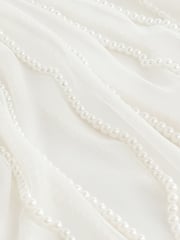 Ivory Cream Pearl Sheer Cape Cover-Up - Image 5 of 5