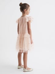 Reiss Pale Pink Fifi 4-9 yrs Tulle Embroidered Dress - Image 5 of 6