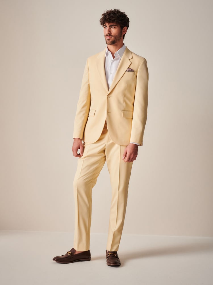 Yellow Slim Fit Motionflex Stretch Suit Trousers - Image 2 of 9